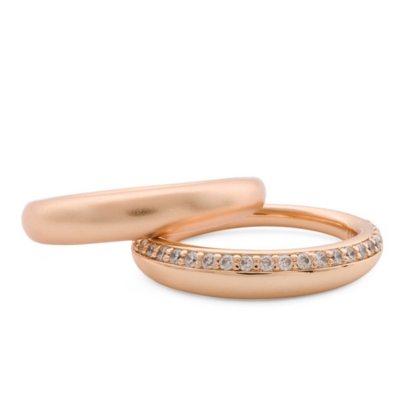 Kendra Scott Colette Ring Set Of 2 In Rose Gold color. Size 7 - Picture 3 of 3